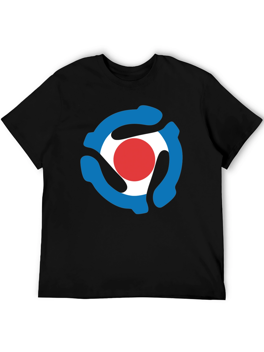 Retro Record Adapter T-Shirt - Black