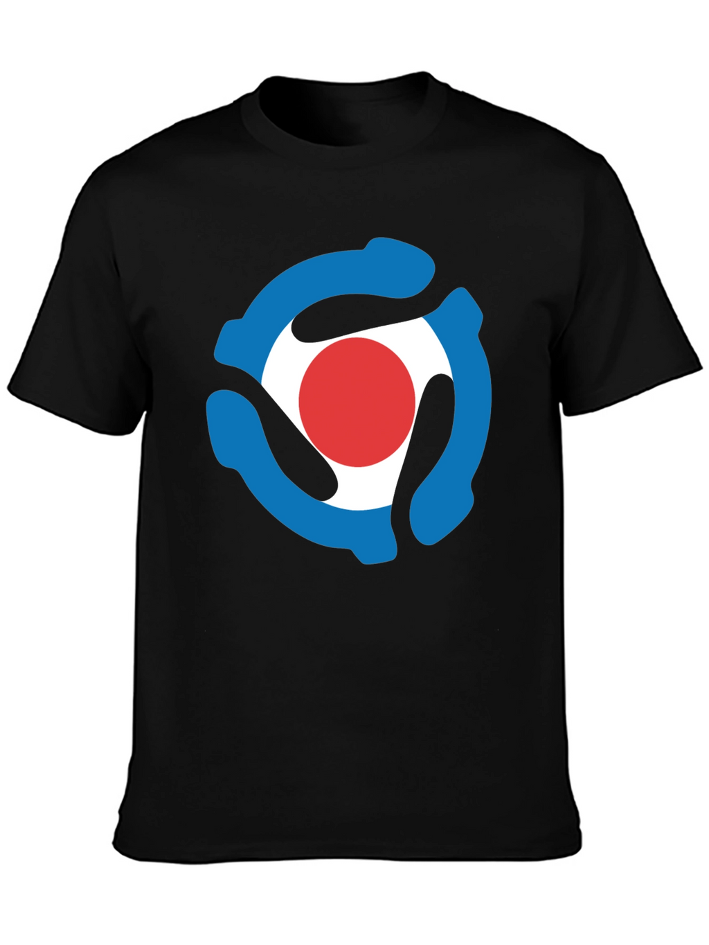 Retro Record Adapter T-Shirt - Black