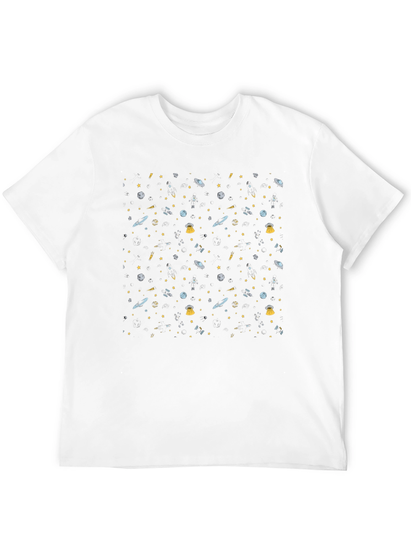 Galaxy Print Black T-Shirt - Cosmic Style