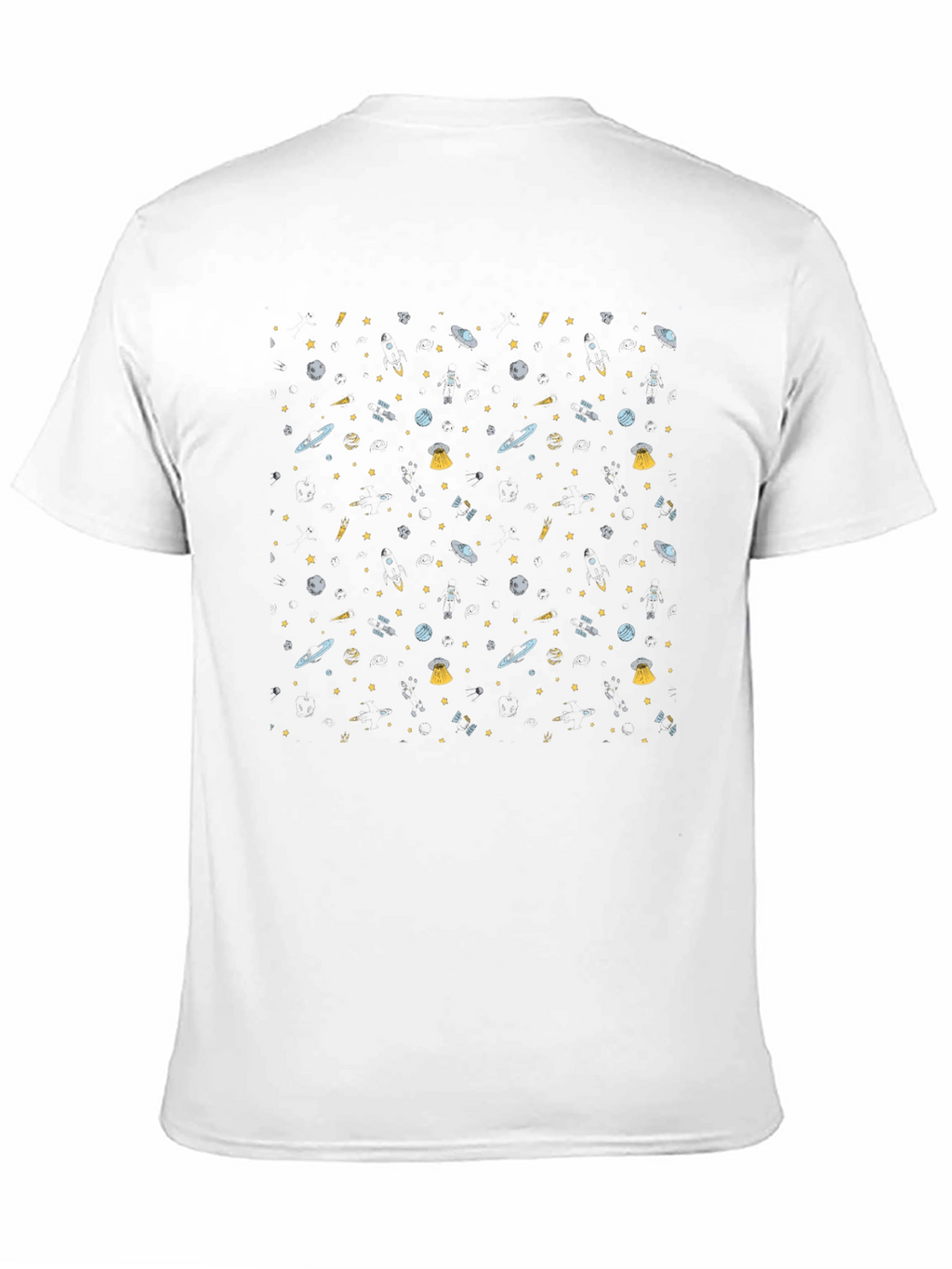 Galaxy Print Black T-Shirt - Cosmic Style