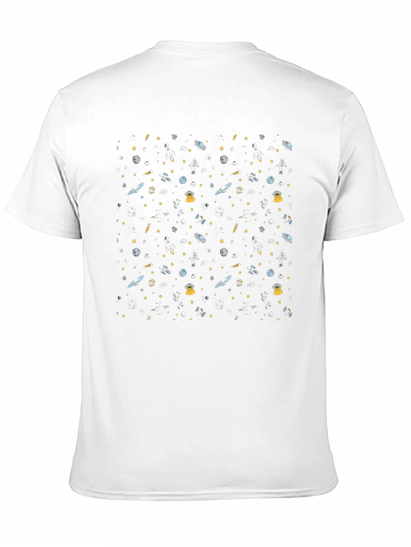 Galaxy Print Black T-Shirt - Cosmic Style