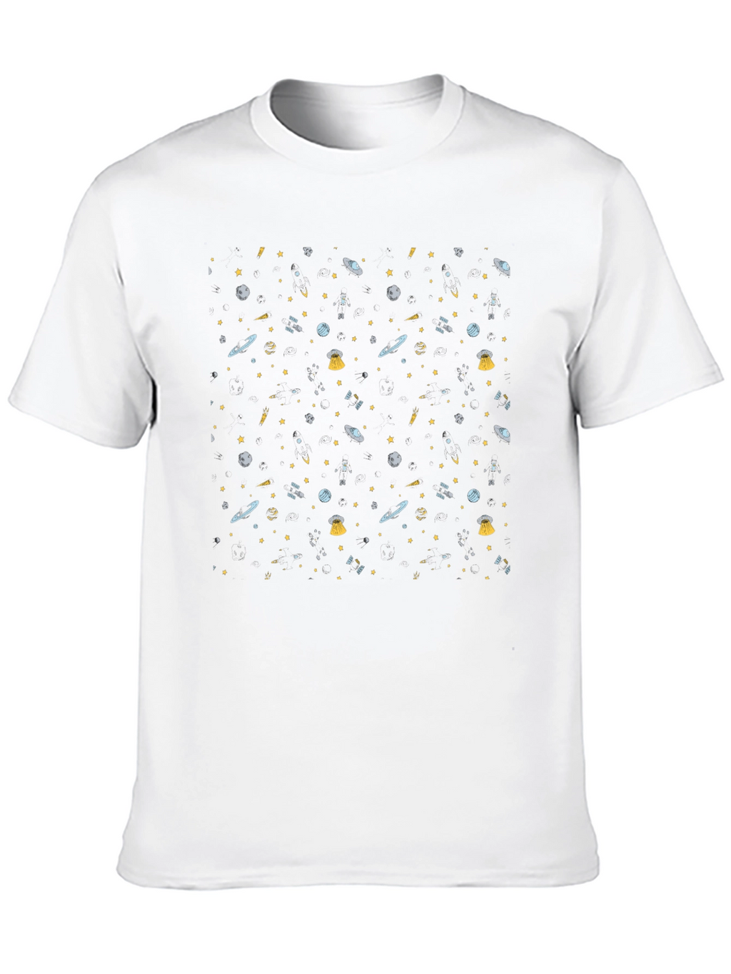 Galaxy Print Black T-Shirt - Cosmic Style