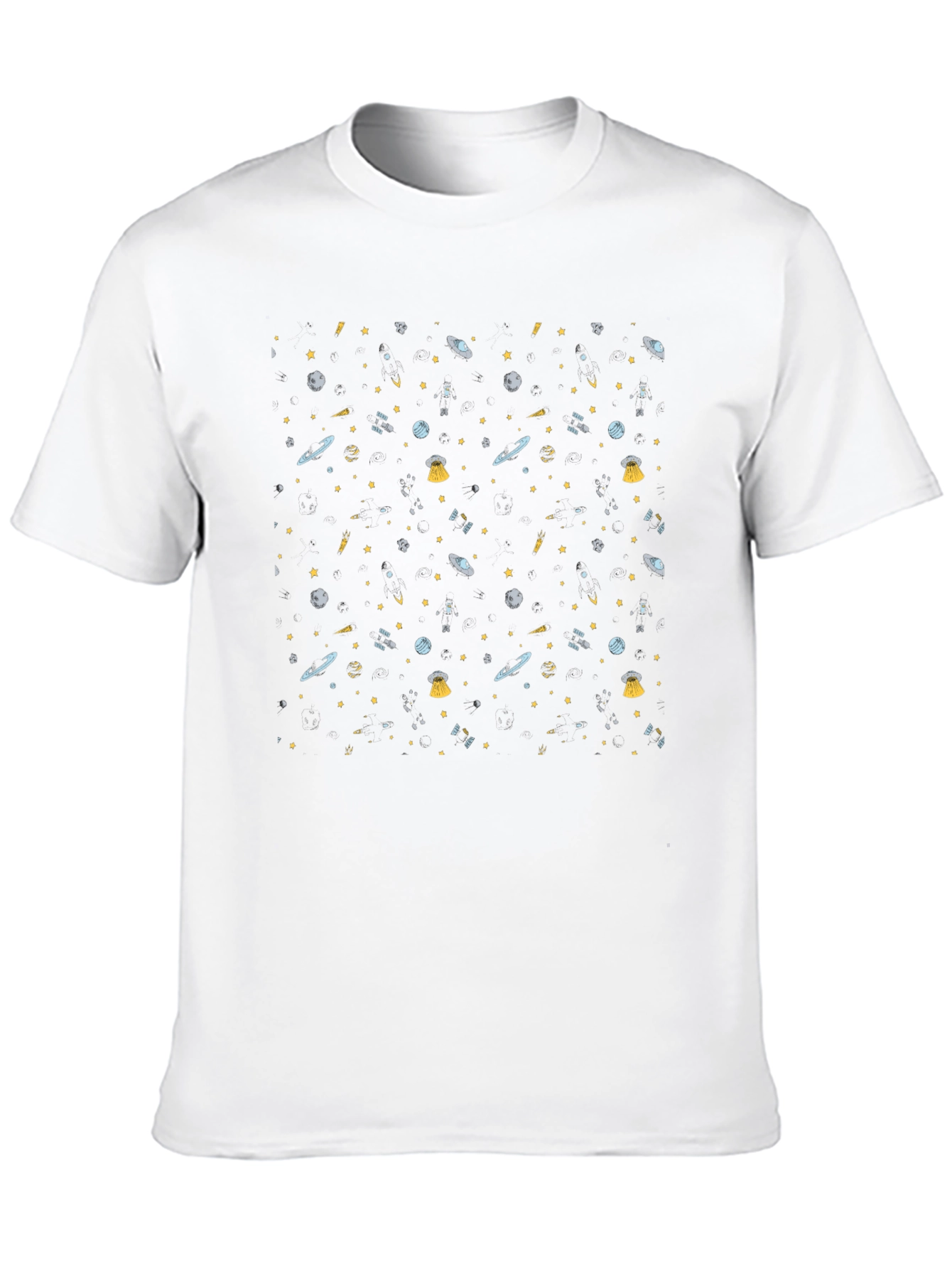 Galaxy Print Black T-Shirt - Cosmic Style