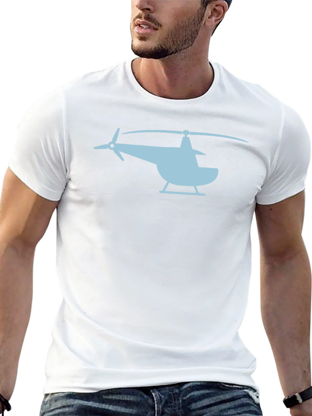 Helicopter Graphic Tee - Cool Aviation Shirt