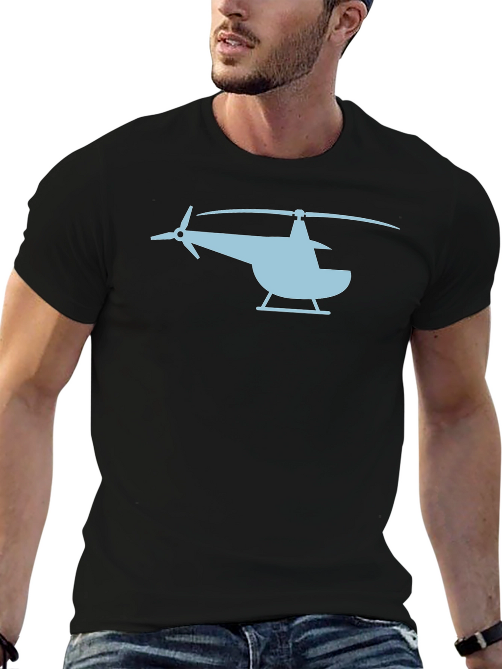 Helicopter Graphic Tee - Cool Aviation Shirt