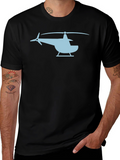 Helicopter Graphic Tee - Cool Aviation Shirt