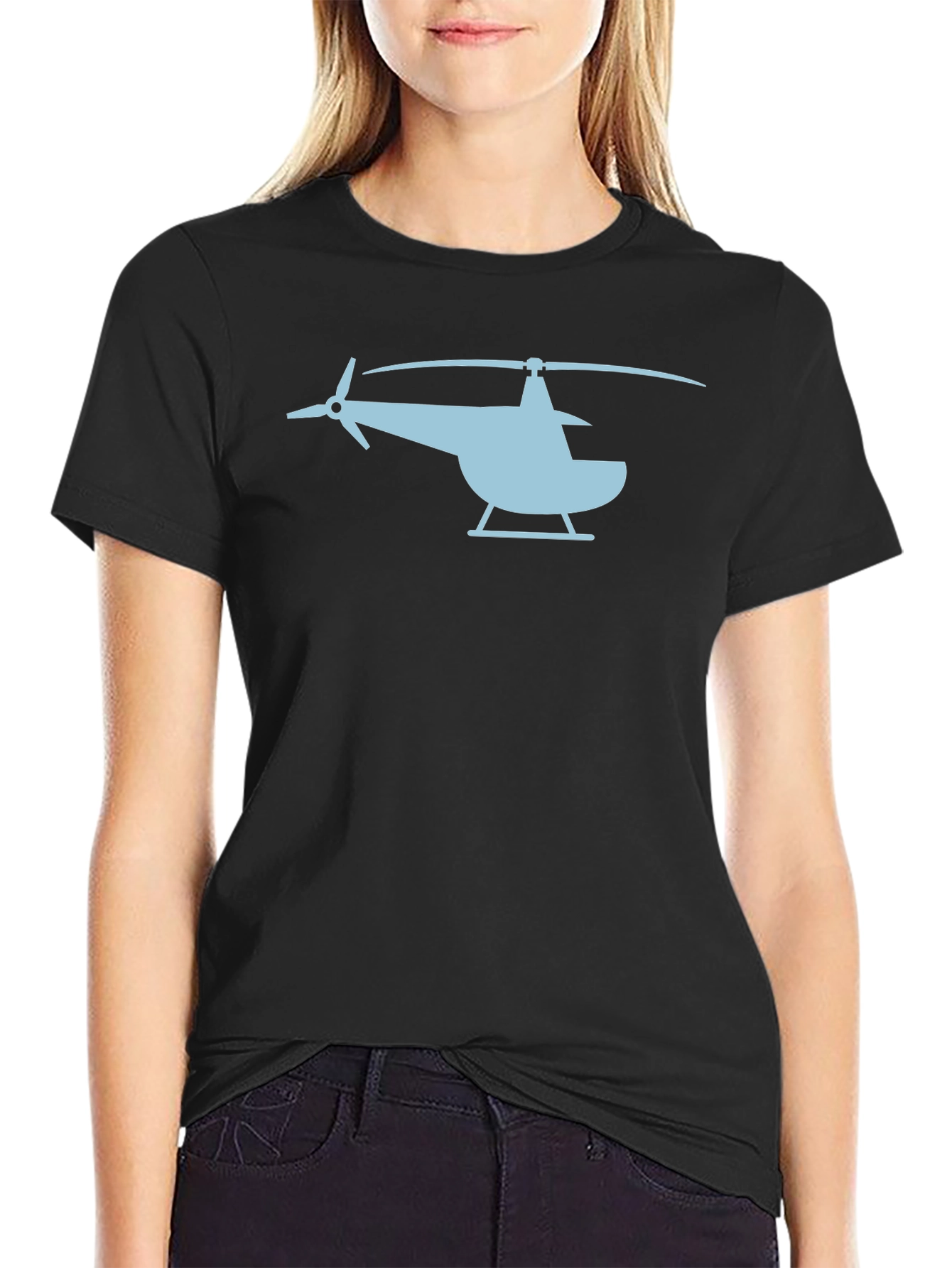Helicopter Graphic Tee - Cool Aviation Shirt
