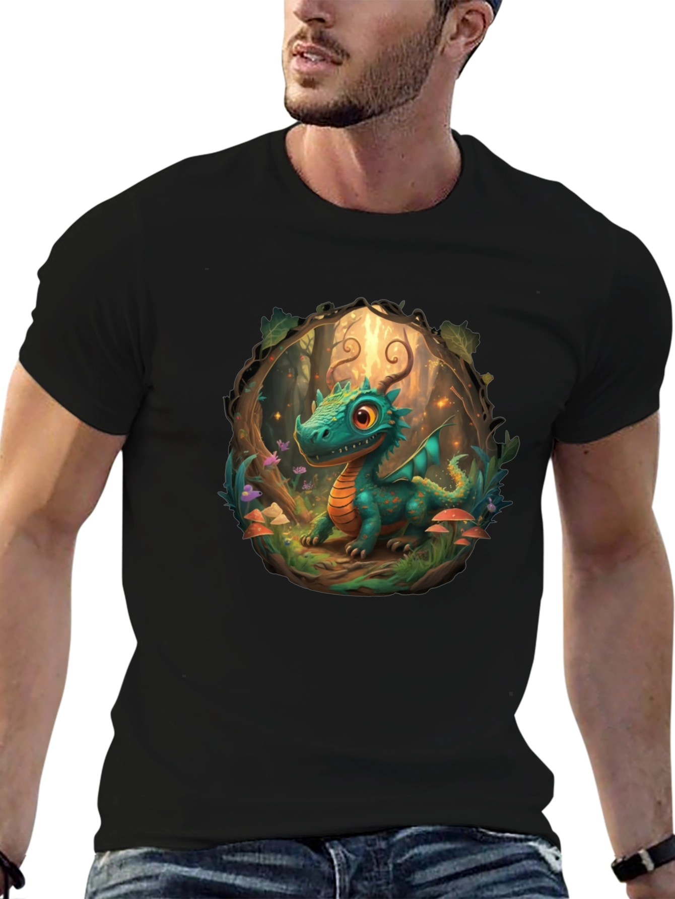 Dragon Forest T-Shirt - Cartoon Style