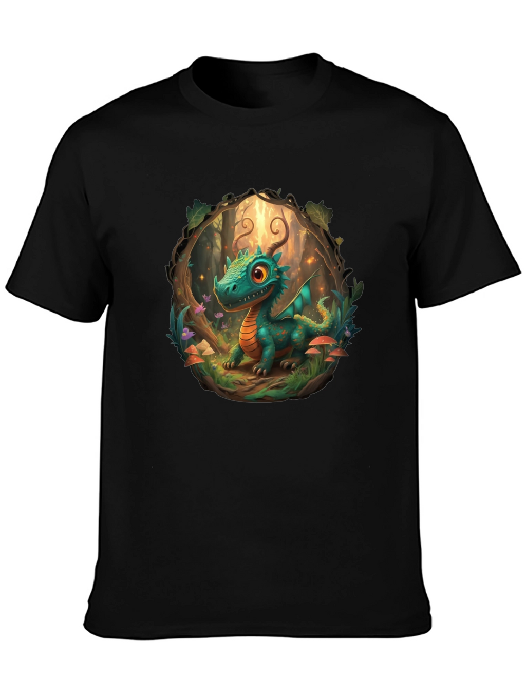 Dragon Forest T-Shirt - Cartoon Style