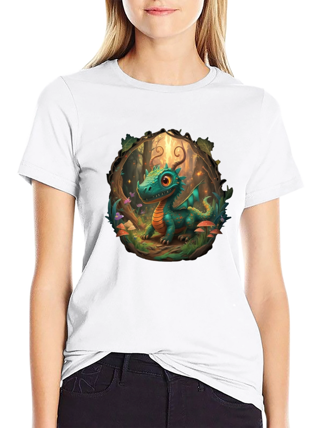 Dragon Forest T-Shirt - Cartoon Style