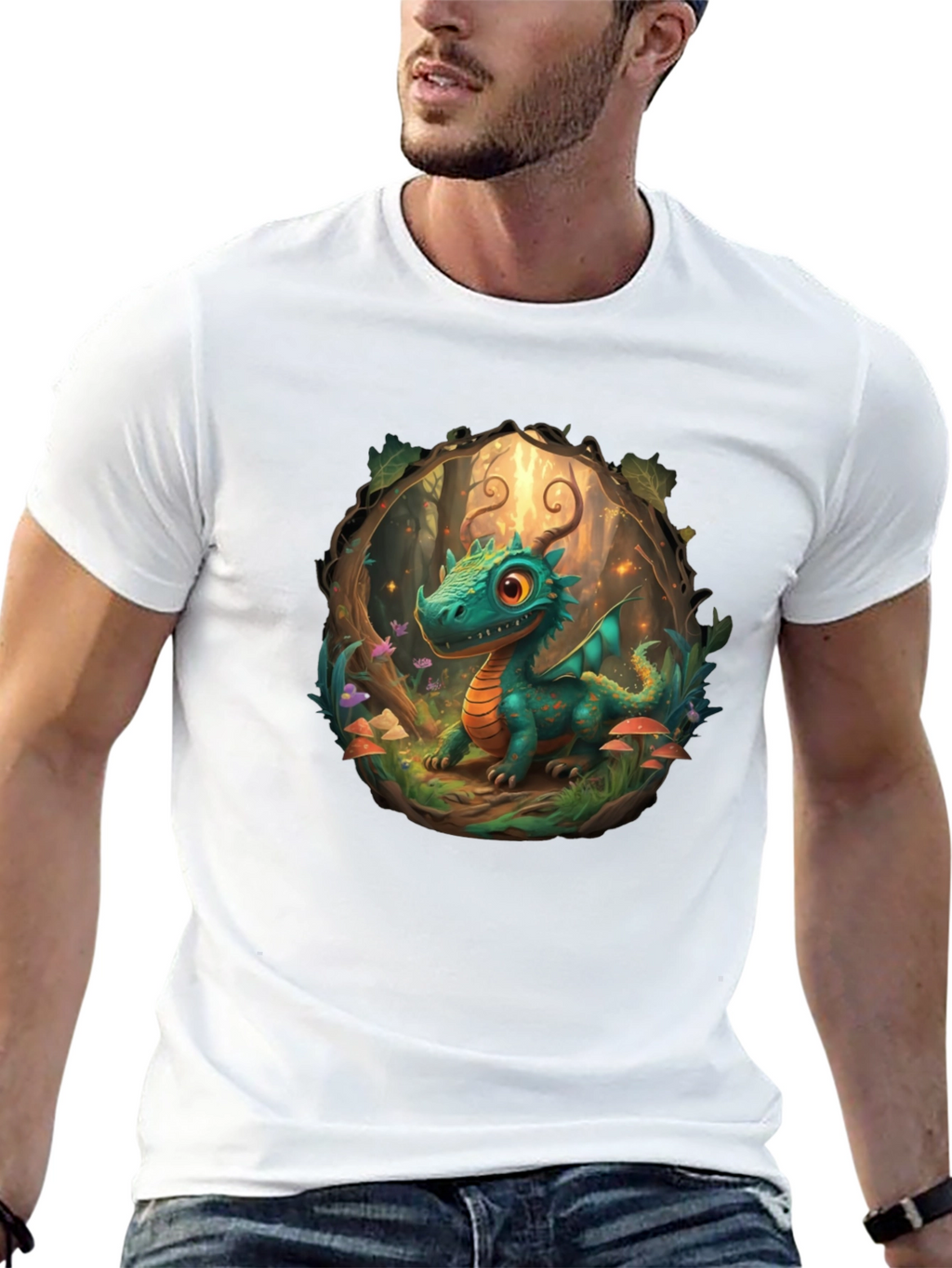 Dragon Forest T-Shirt - Cartoon Style