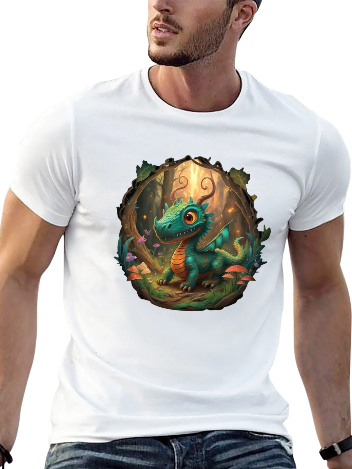 Dragon Forest T-Shirt - Cartoon Style