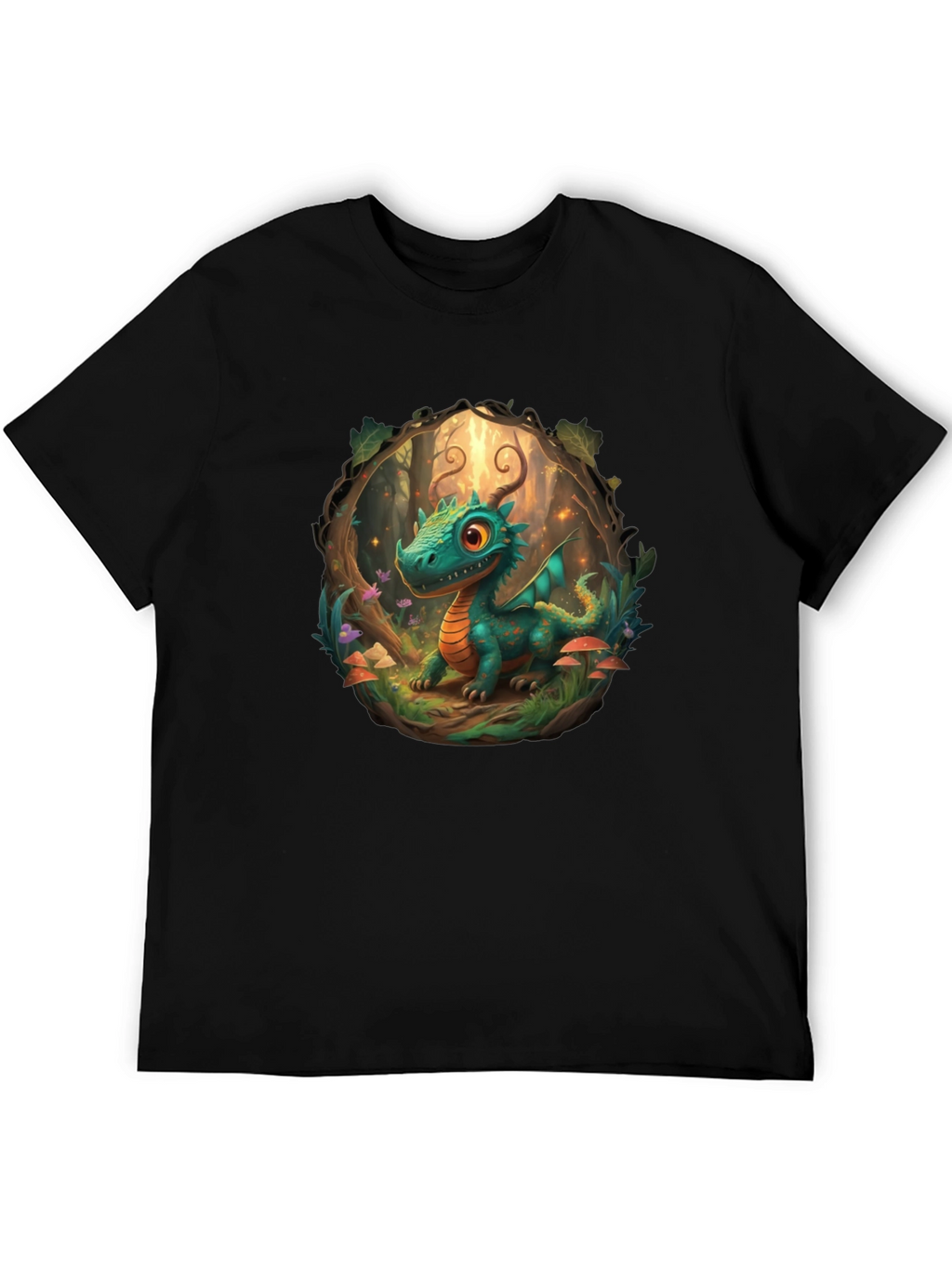 Dragon Forest T-Shirt - Cartoon Style
