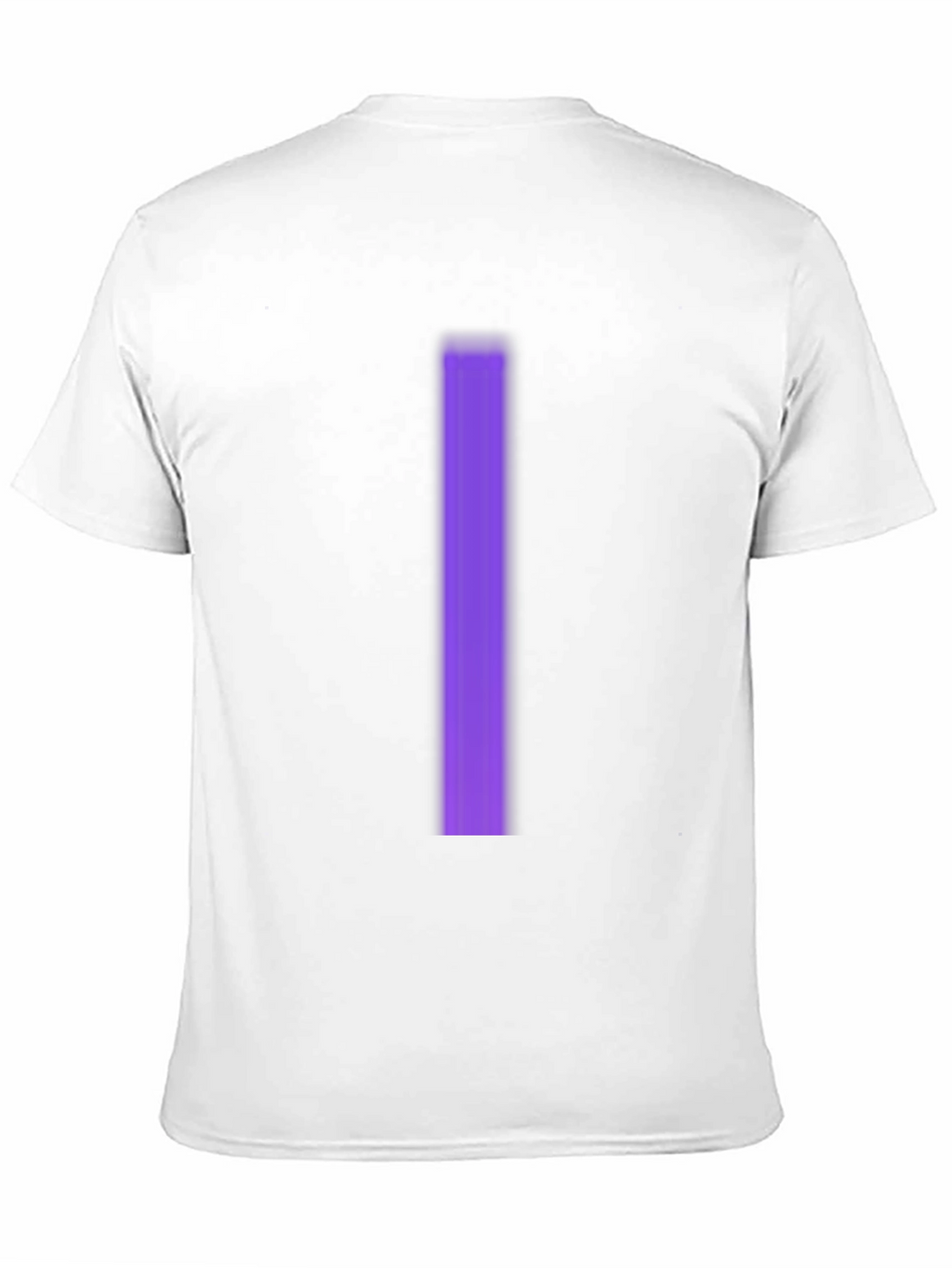 Mens Black T-Shirt with Purple Stripe