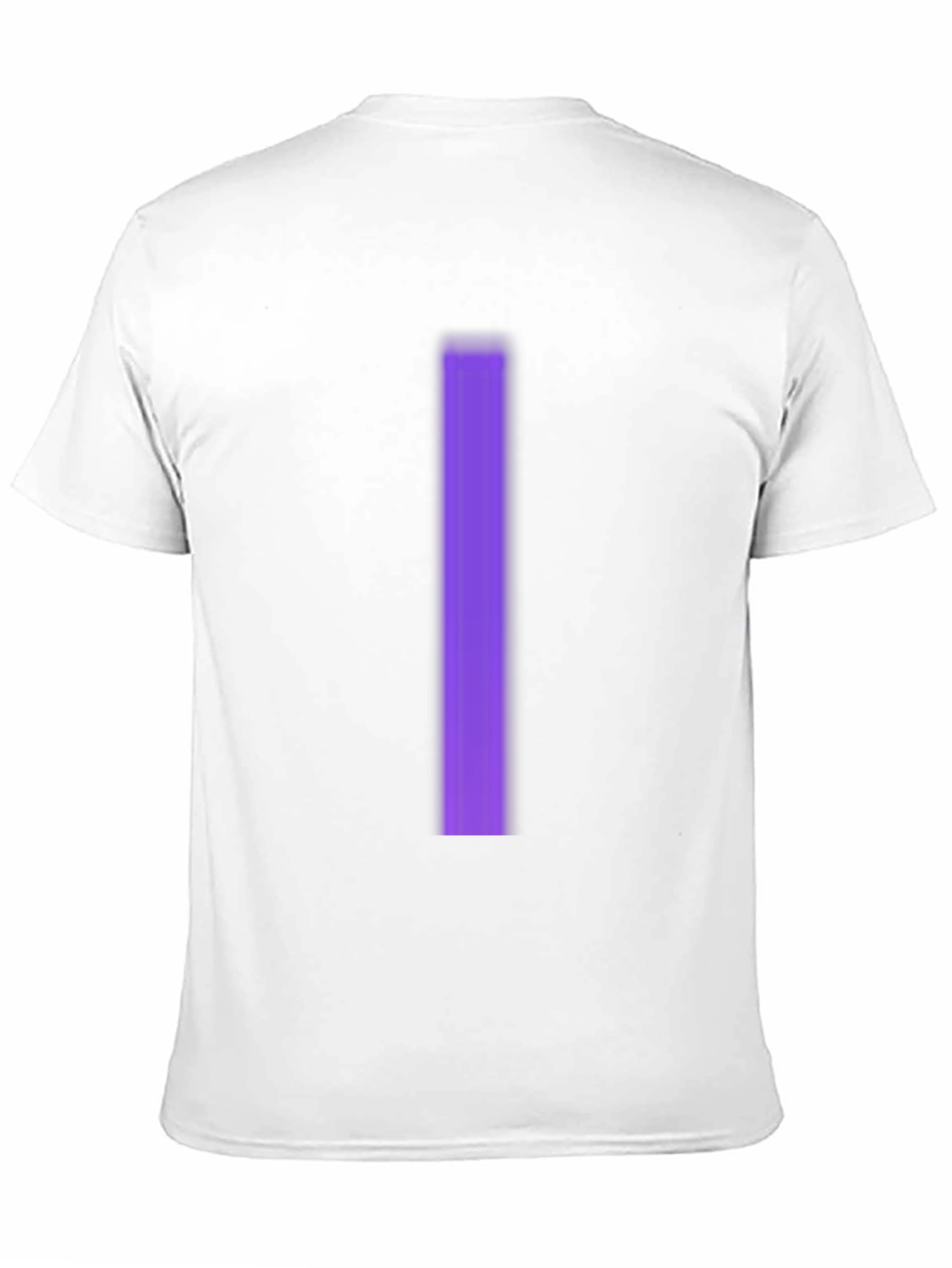 Mens Black T-Shirt with Purple Stripe