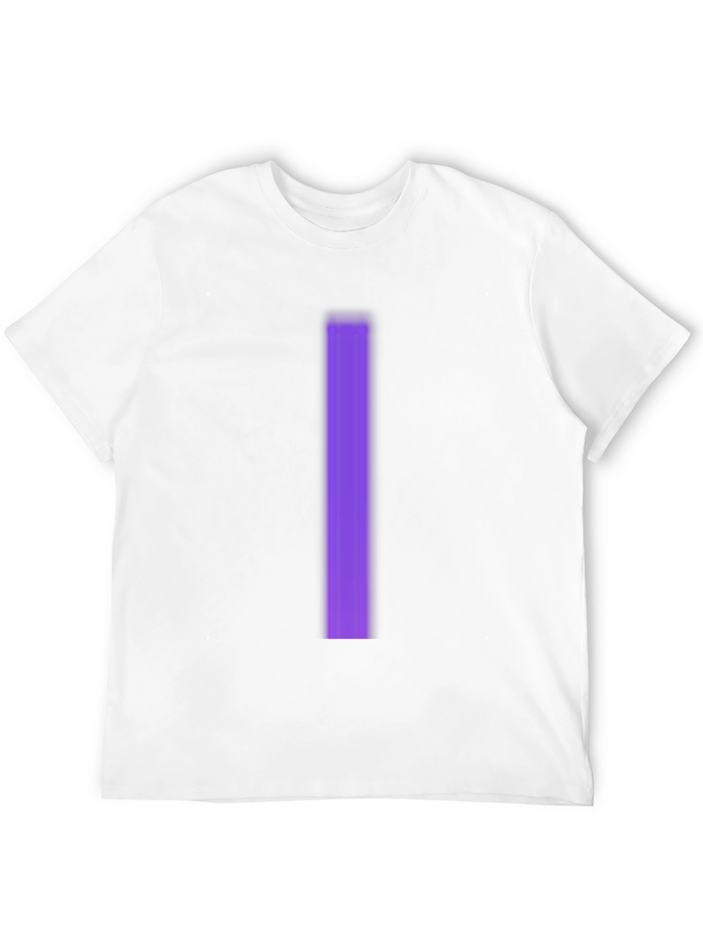 Mens Black T-Shirt with Purple Stripe