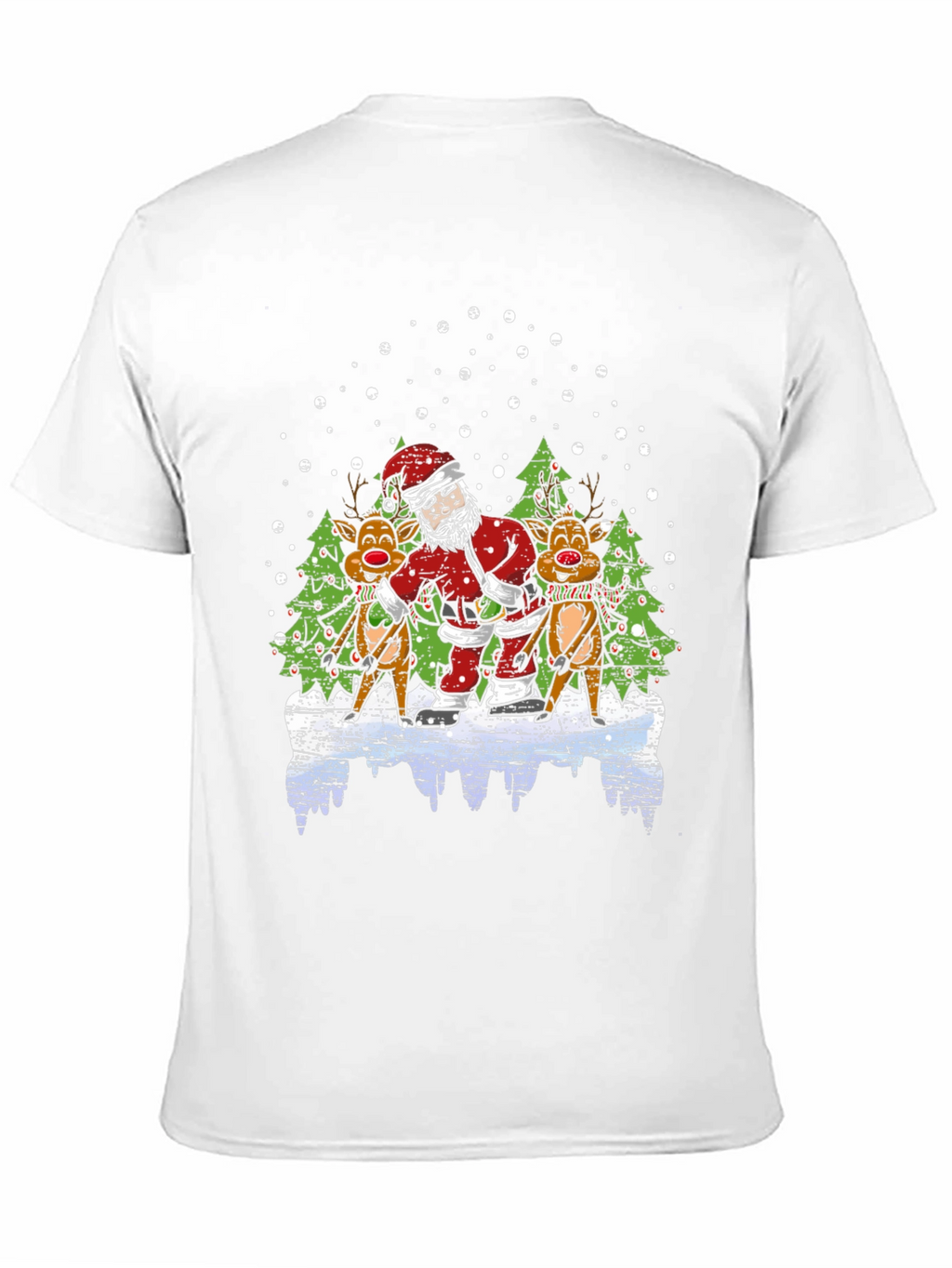 Santa & Reindeer T-Shirt - Holiday Fun