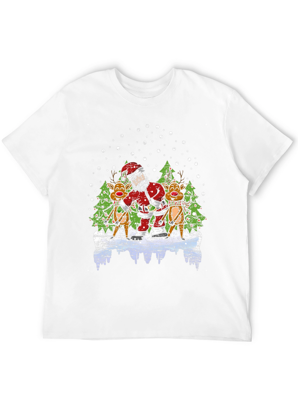 Santa & Reindeer T-Shirt - Holiday Fun