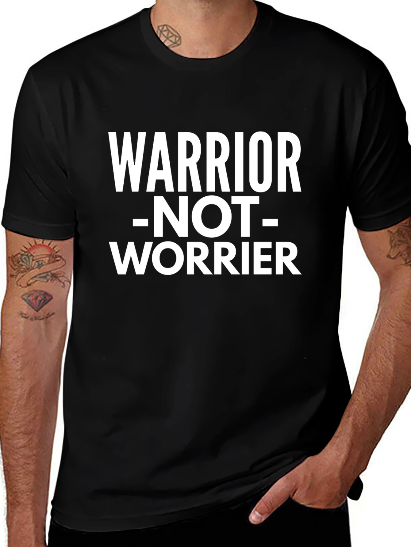 Warrior Not Worrier Graphic T-Shirt