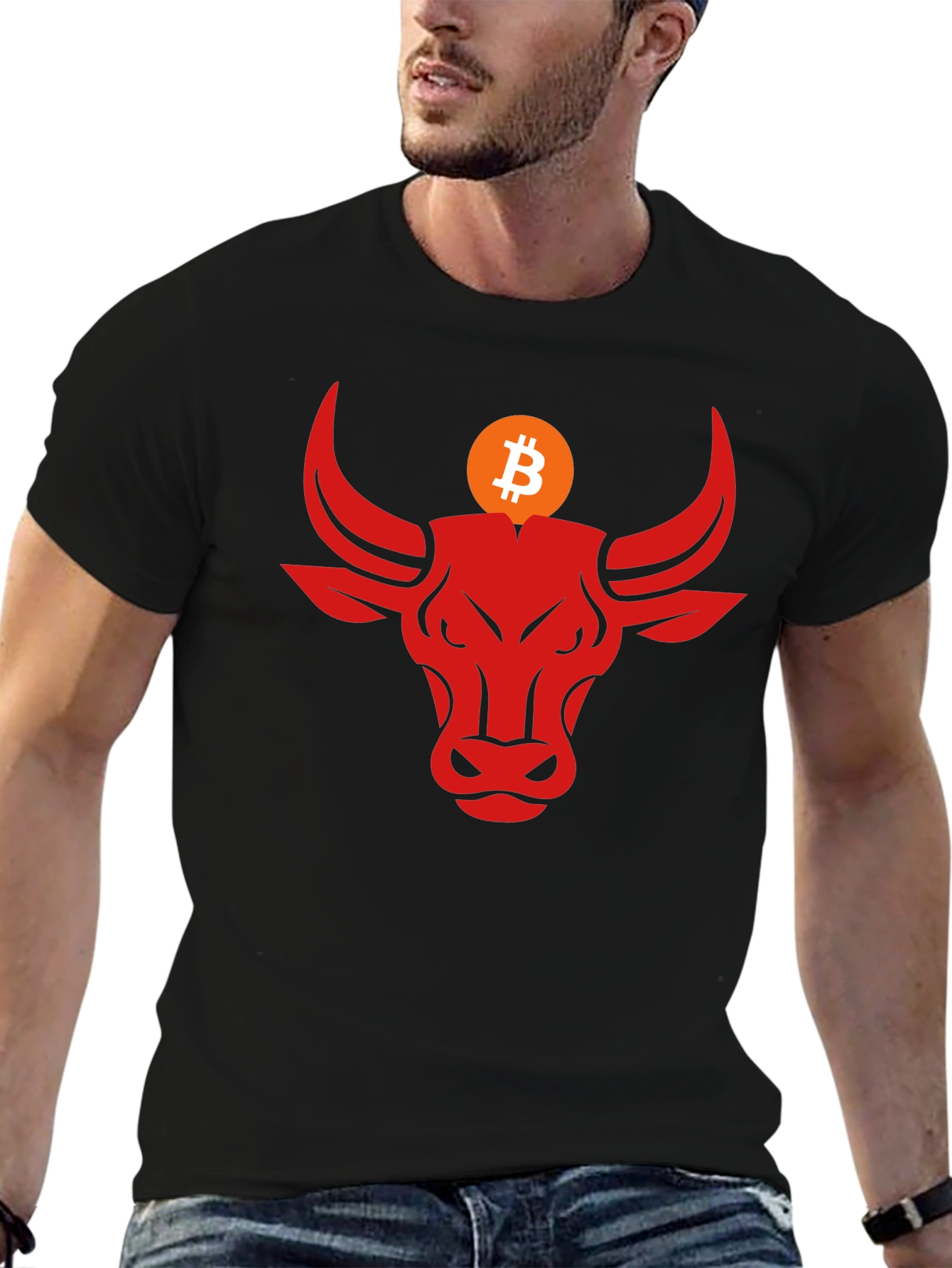 Bitcoin Bull Black T-Shirt - Crypto Trader Apparel