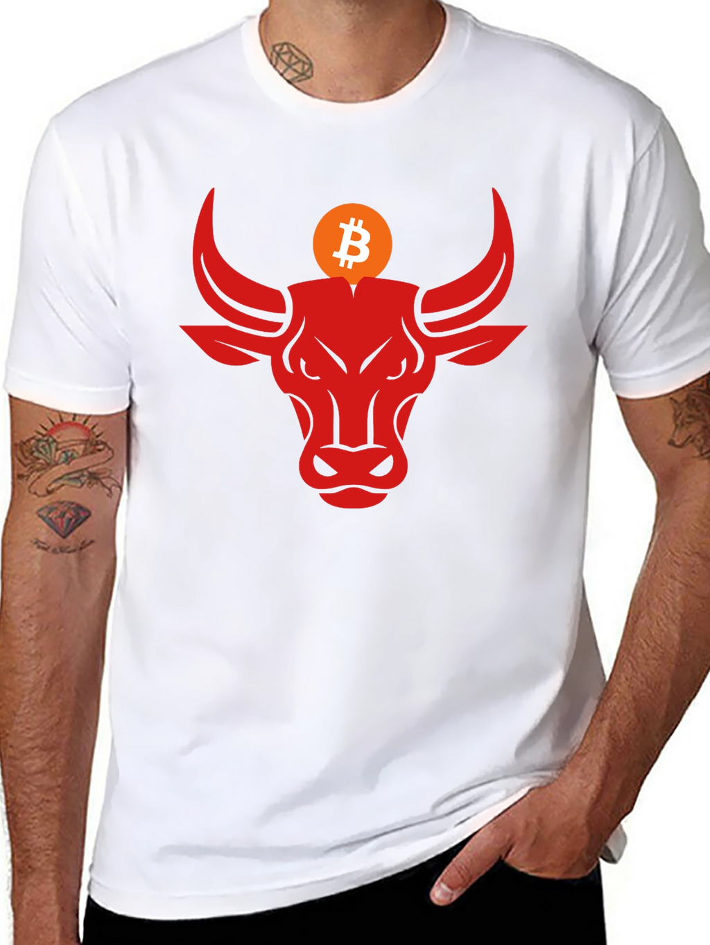Bitcoin Bull Black T-Shirt - Crypto Trader Apparel