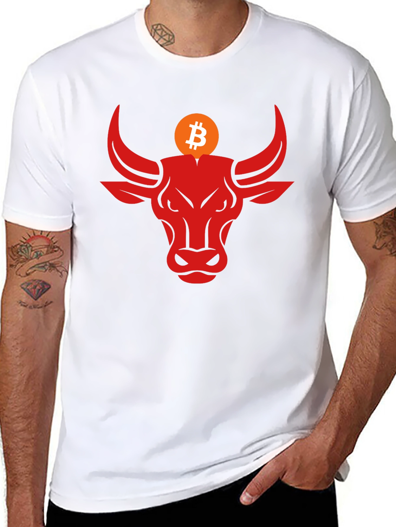 Bitcoin Bull Black T-Shirt - Crypto Trader Apparel