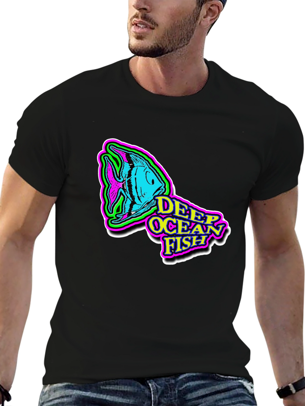 Deep Ocean Fish Graphic T-Shirt