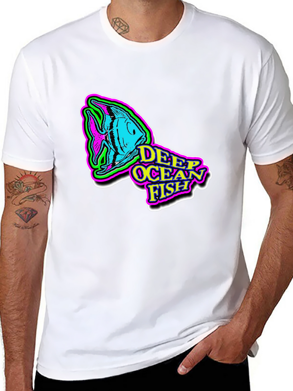 Deep Ocean Fish Graphic T-Shirt