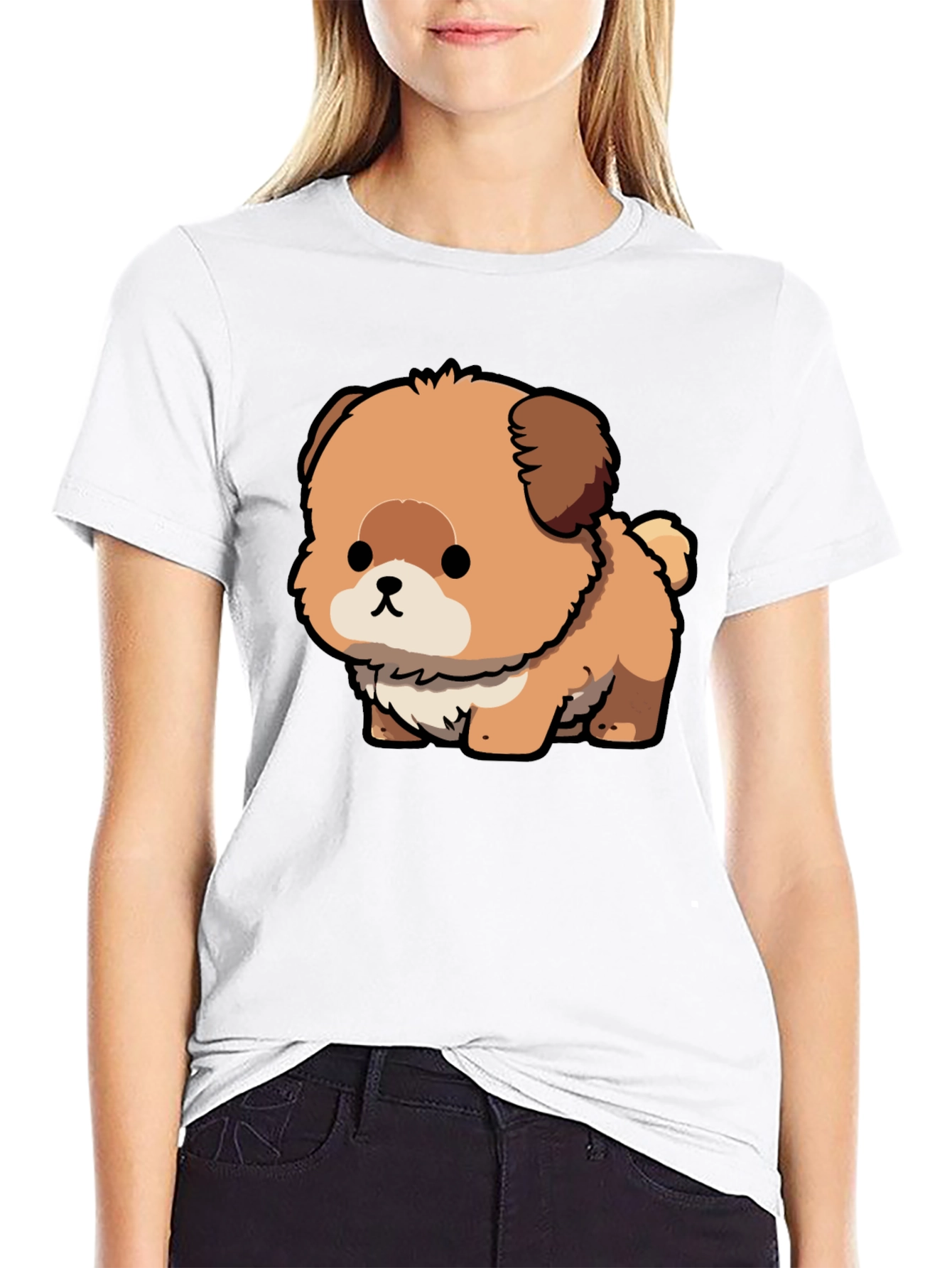 Cute Cartoon Dog Graphic Tee