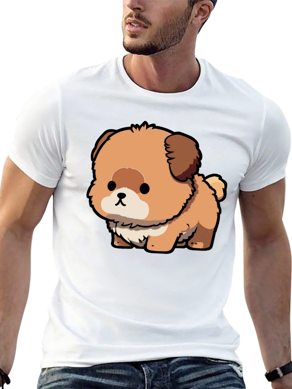 Cute Cartoon Dog Graphic Tee