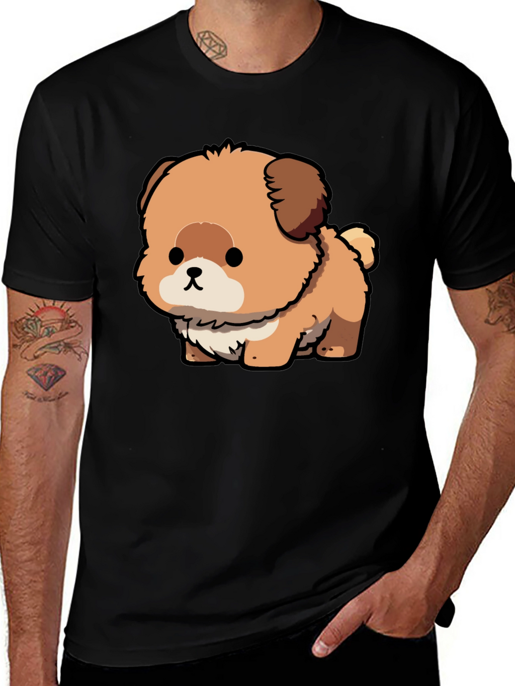 Cute Cartoon Dog Graphic Tee