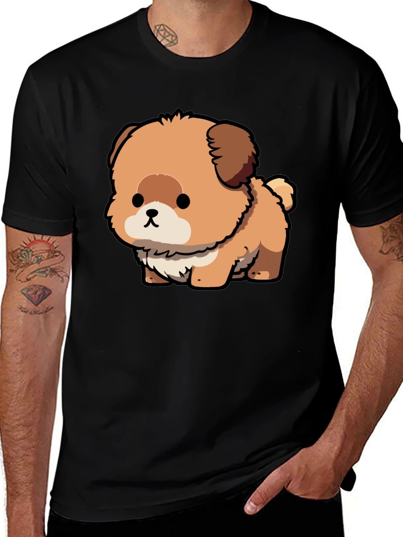 Cute Cartoon Dog Graphic Tee