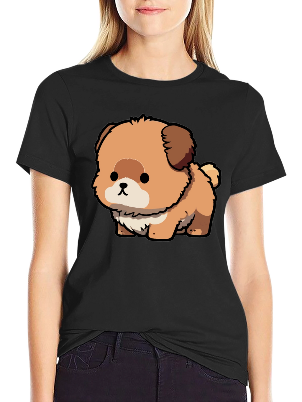 Cute Cartoon Dog Graphic Tee