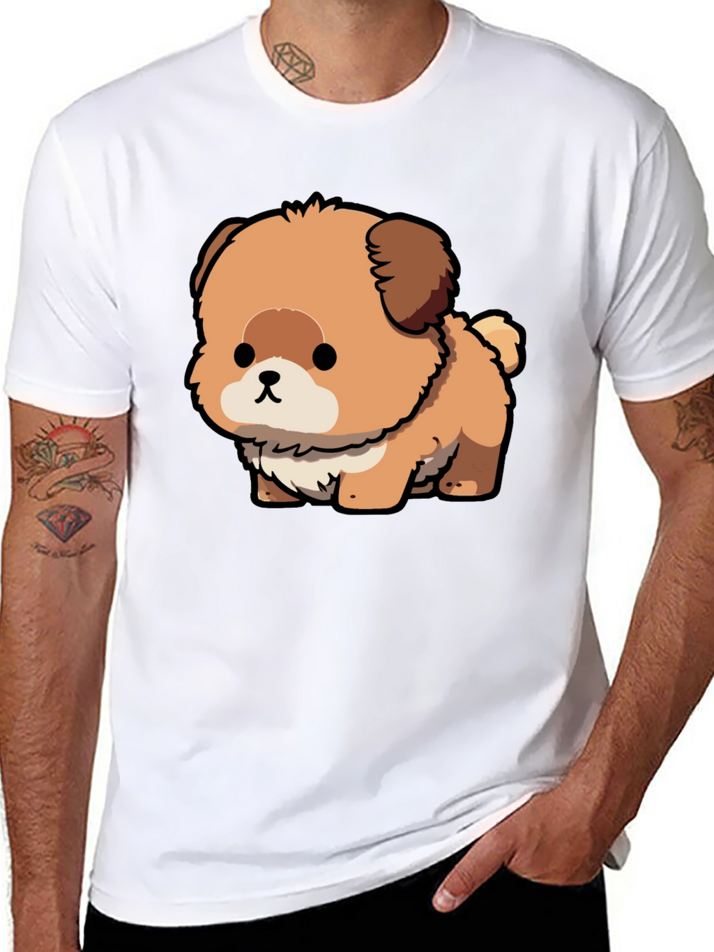 Cute Cartoon Dog Graphic Tee