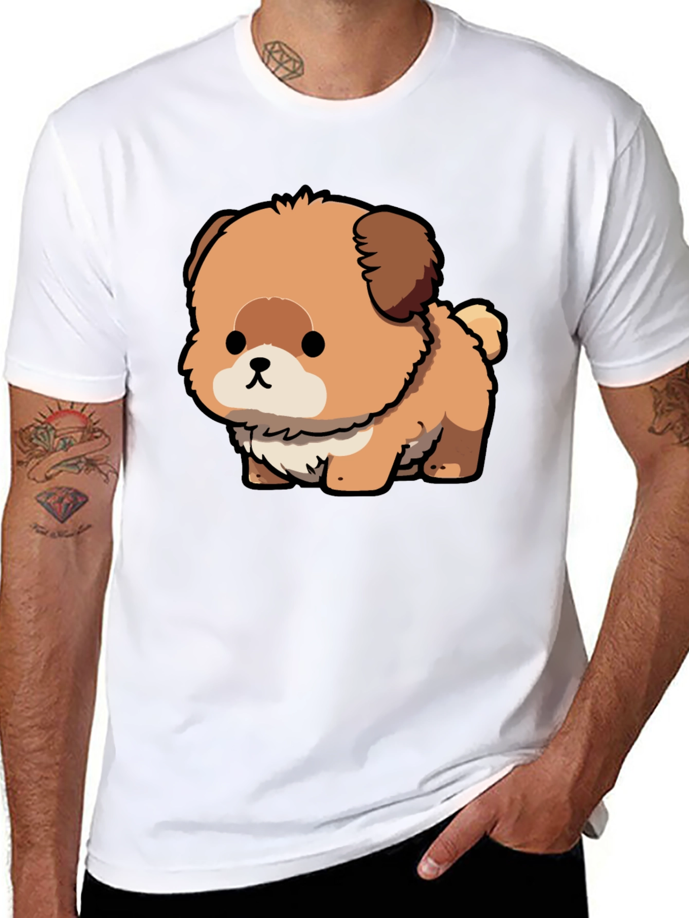 Cute Cartoon Dog Graphic Tee