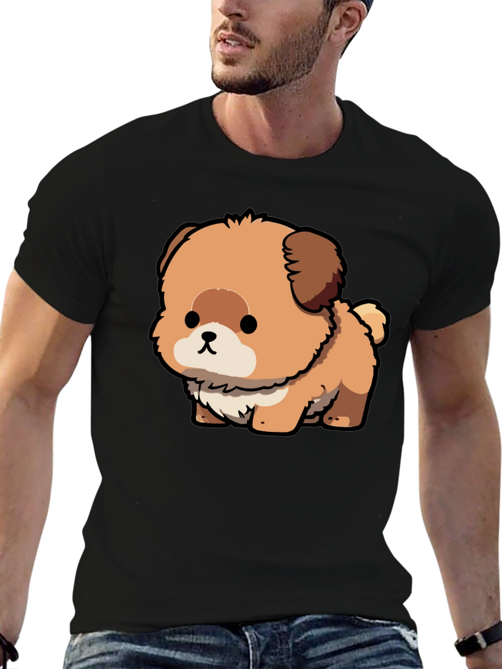 Cute Cartoon Dog Graphic Tee