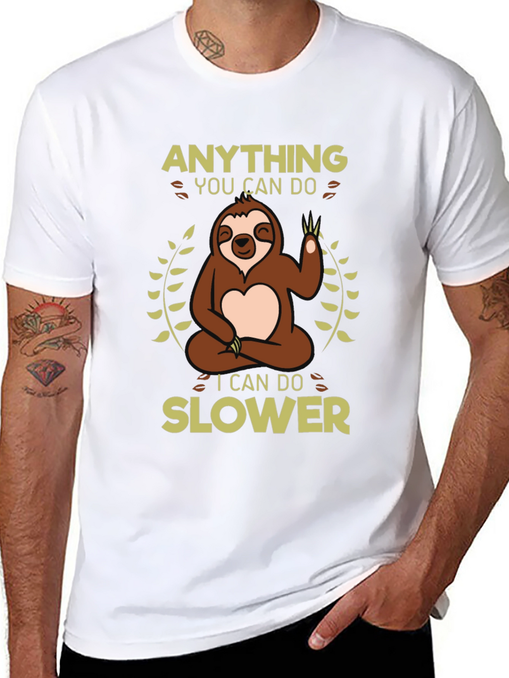 Funny Sloth T-Shirt - Anything You Can Do Slower