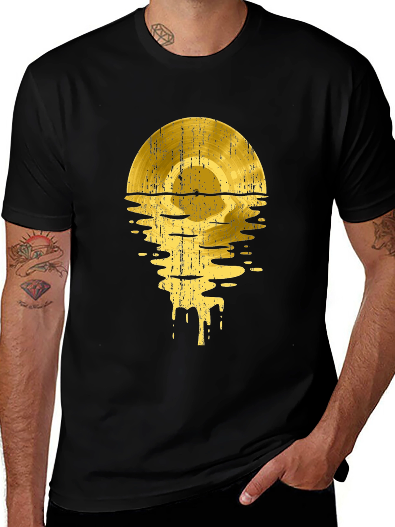 Golden Record Drip Graphic Tee