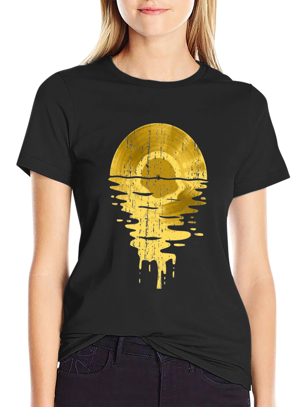 Golden Record Drip Graphic Tee