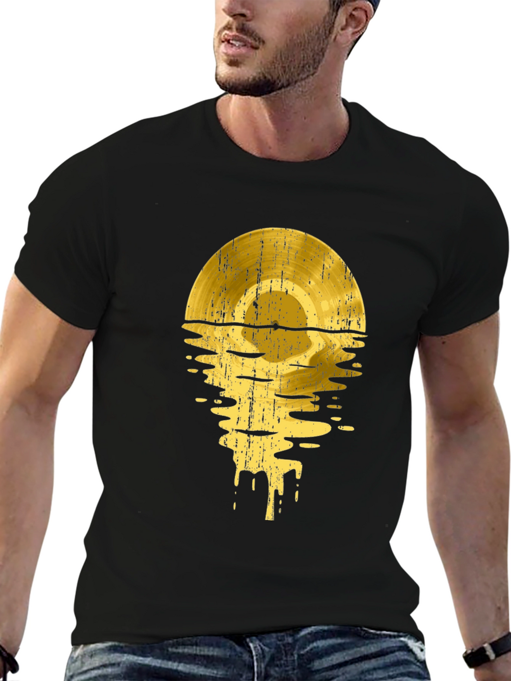 Golden Record Drip Graphic Tee