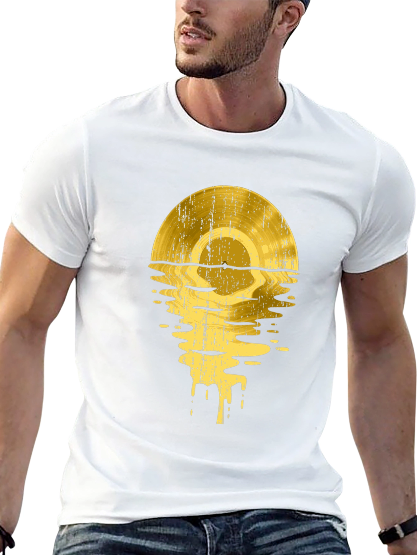 Golden Record Drip Graphic Tee