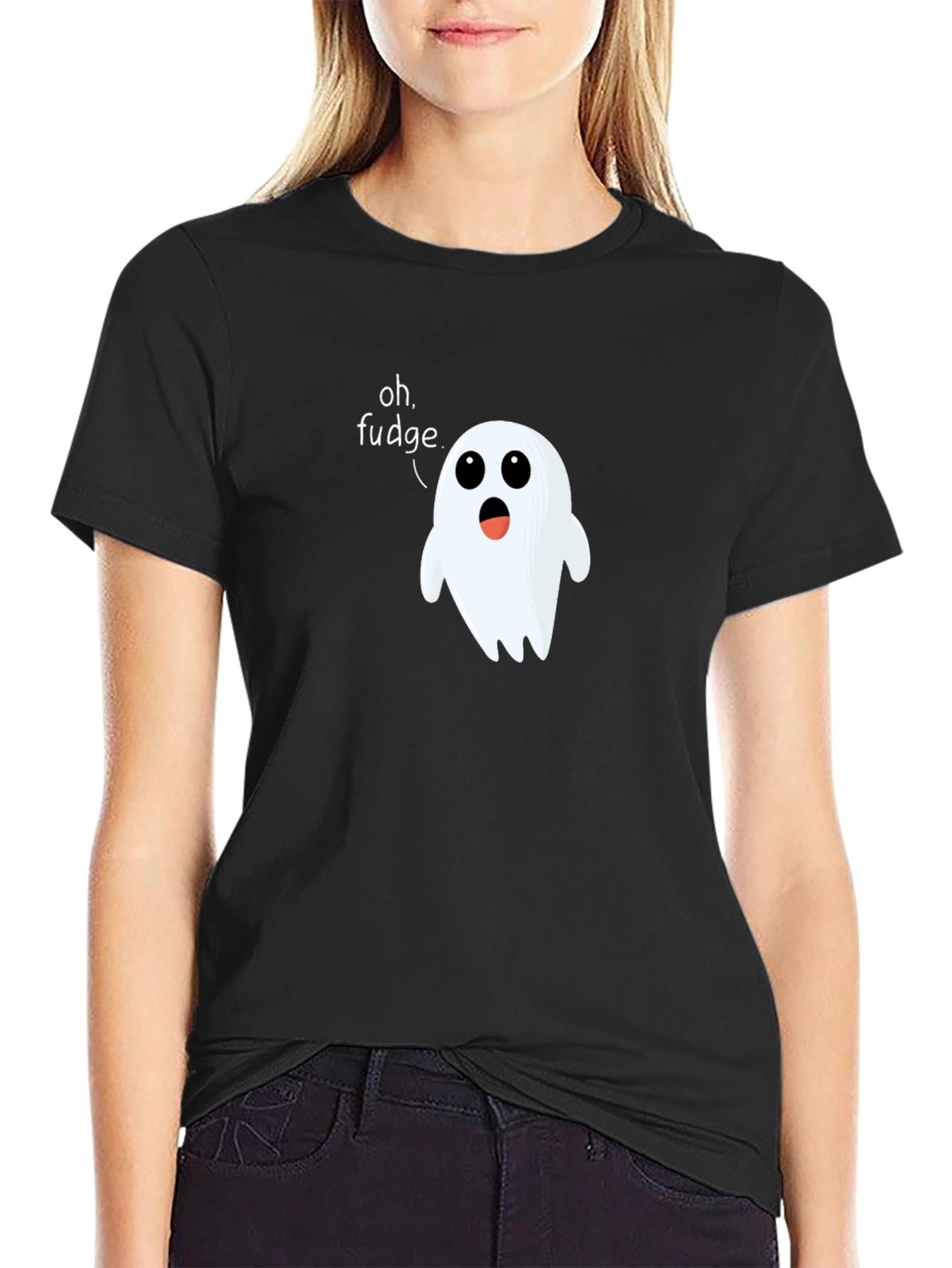Oh Fudge Ghost T-Shirt Funny Halloween Tee