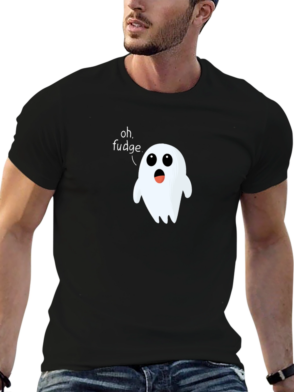 Oh Fudge Ghost T-Shirt Funny Halloween Tee