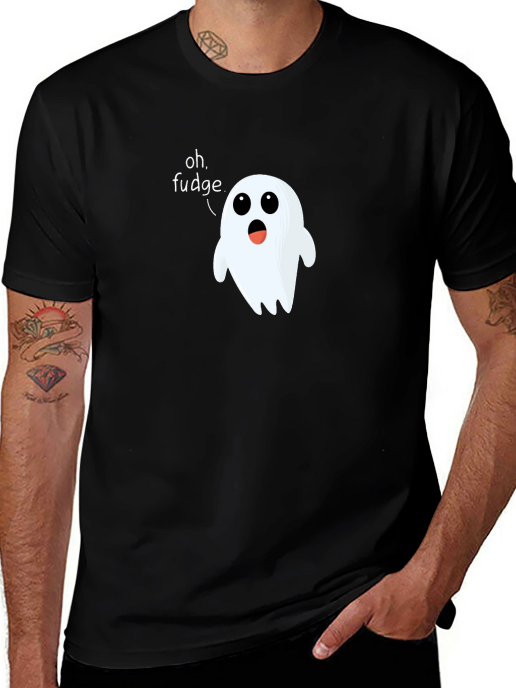 Oh Fudge Ghost T-Shirt Funny Halloween Tee