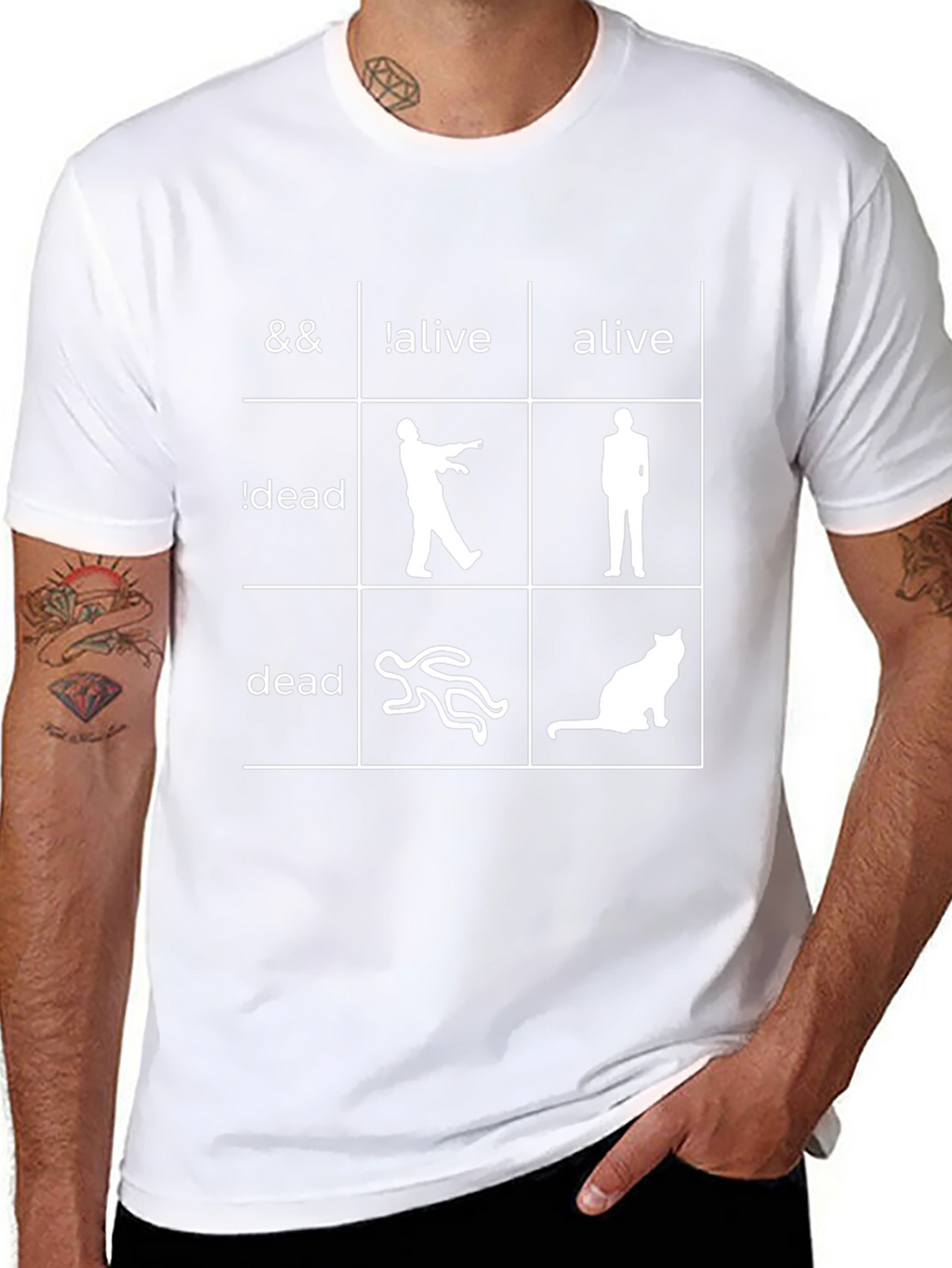 Funny Logic Grid Graphic Novelty T-Shirt