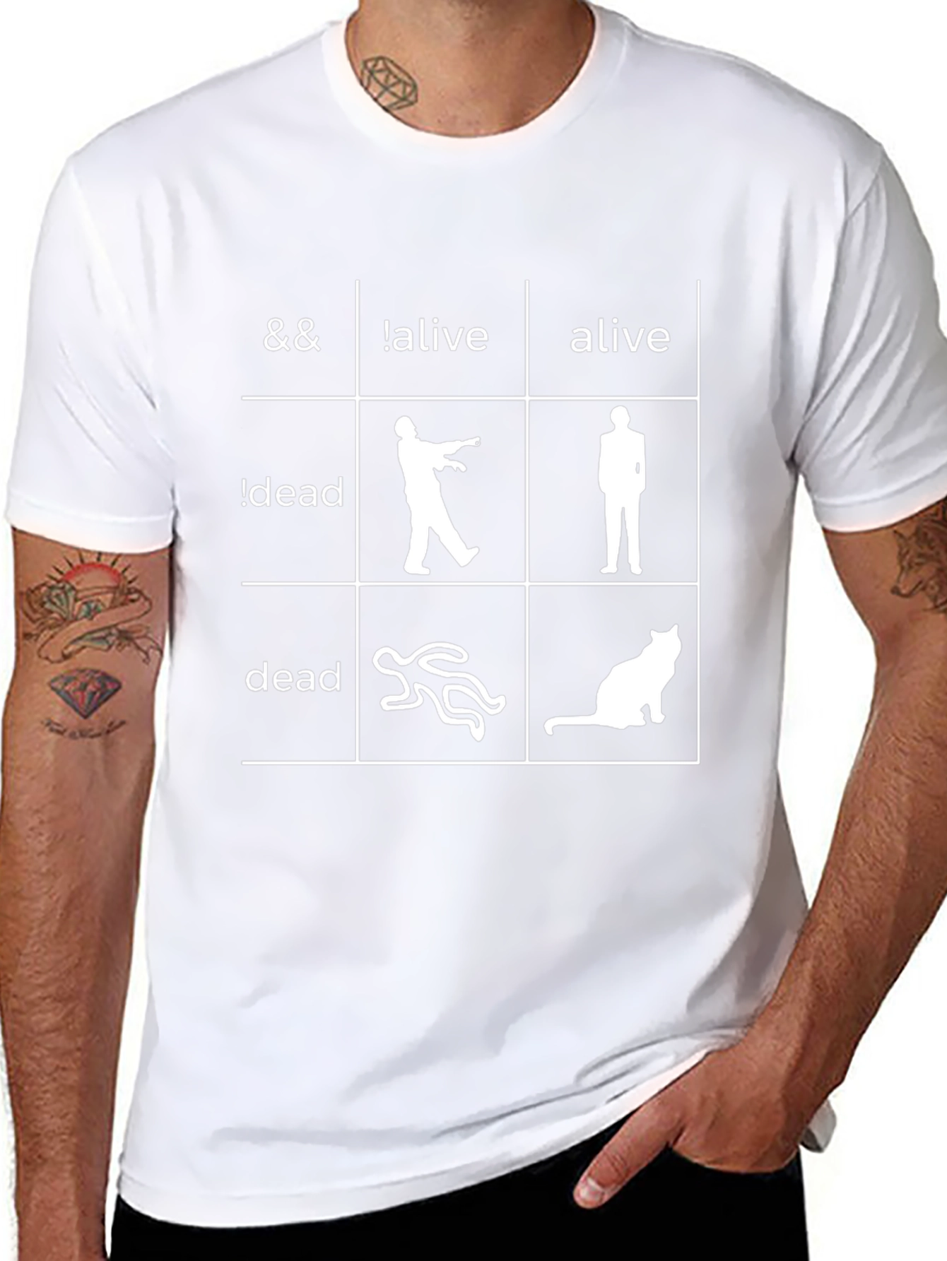 Funny Logic Grid Graphic Novelty T-Shirt