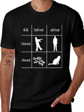 Funny Logic Grid Graphic Novelty T-Shirt