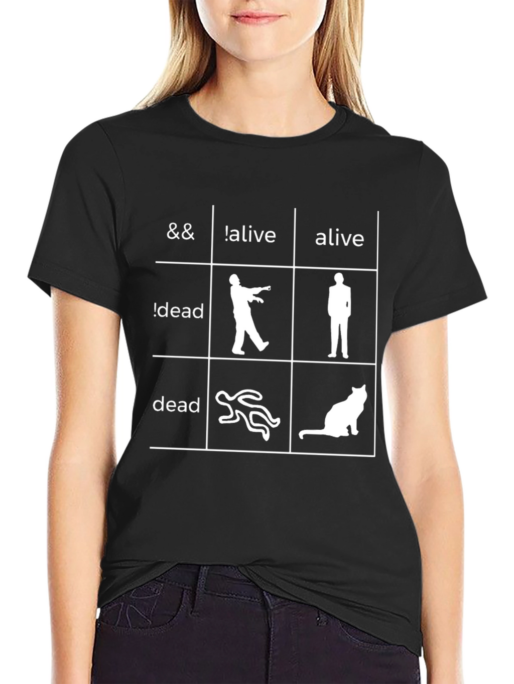 Funny Logic Grid Graphic Novelty T-Shirt