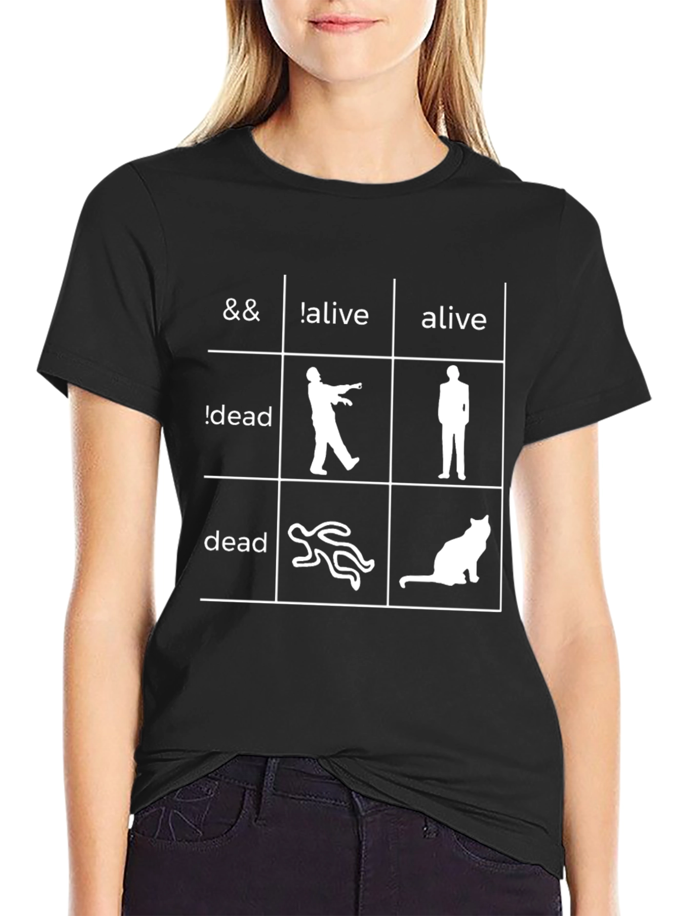 Funny Logic Grid Graphic Novelty T-Shirt