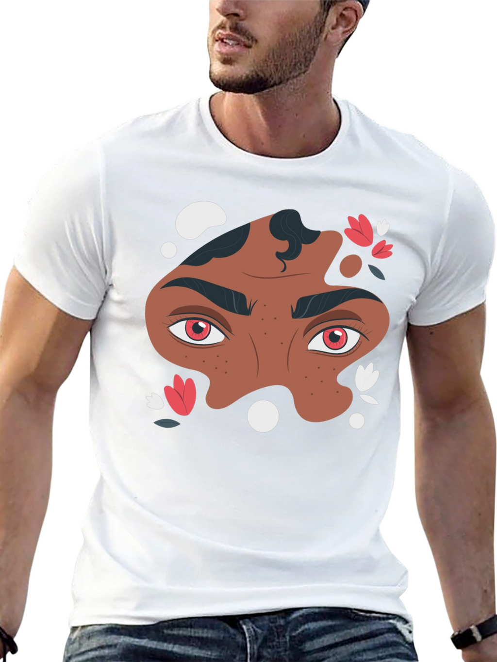 Abstract Eye Graphic Tee - Unique Design